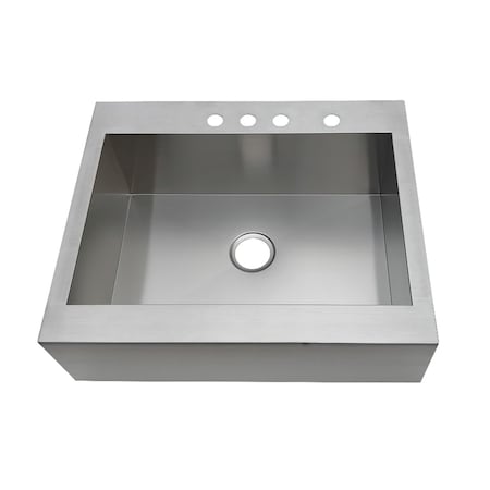 Gourmetier GKTSF302494 Edinburg Drop-In 30" Single Bowl Kitchen Sink, Brushed GKTSF302494